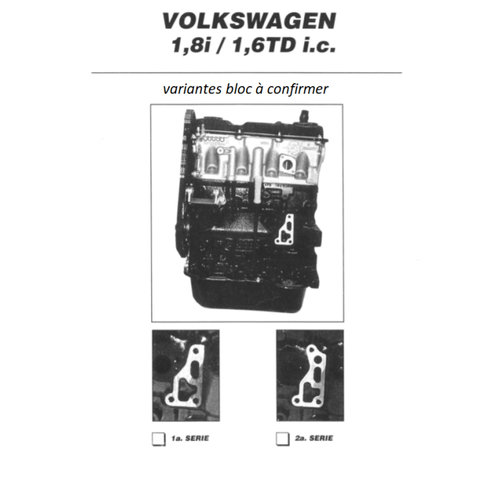 VOLKSWAGEN 1.8i type DX engine overhaul - Bare petrol engine exchange renovation