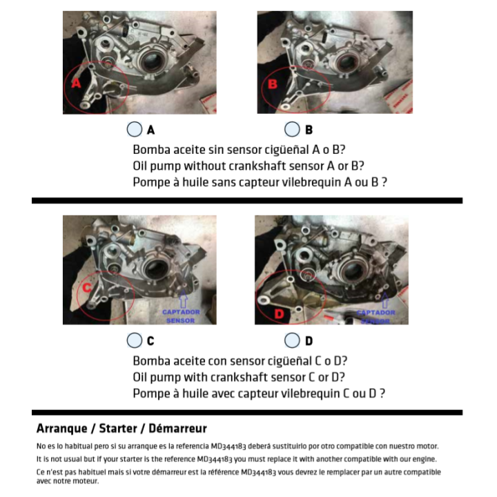 Motor MITSUBISHI 2.5 TDIC tipo 4D56T para bomba electrónica - Motor diesel desnudo de reconstruidos