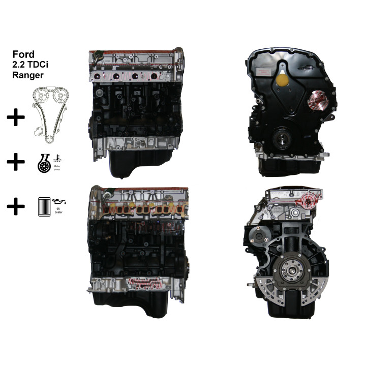 Motor FORD 2.2 TDCI tipo QW2 - Motor diésel desnudo intercambio estándar