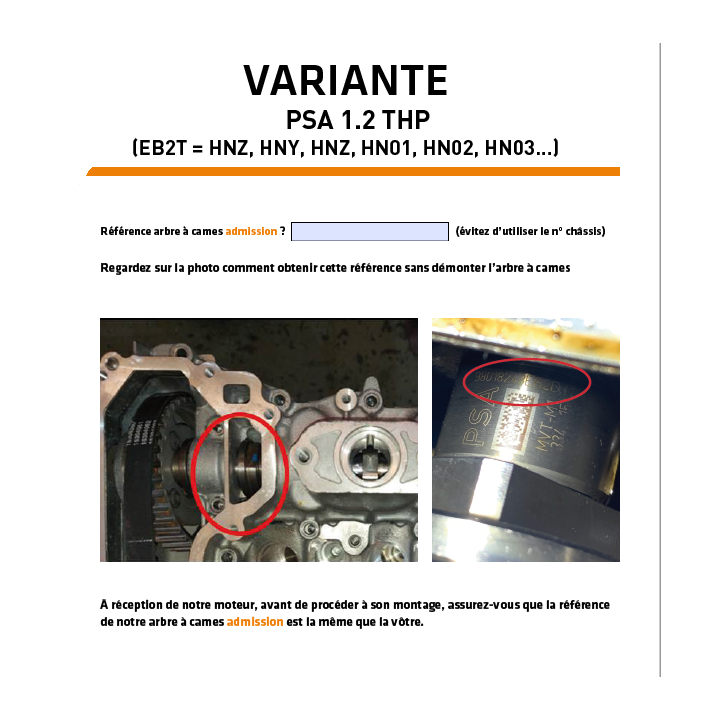 MOTOR Peugeot 1.2 tipo HN02 / HN01 / HNZ / HNY / HNS - Motor de gasolina desnudo de intercambio estándar