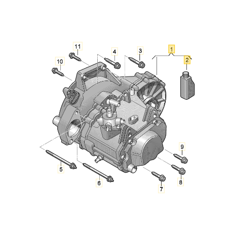 Caja de Cambios intercambio estándar VW tipo PSU/SAN - Caja de cambios manual