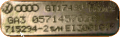 identification turbo garrett